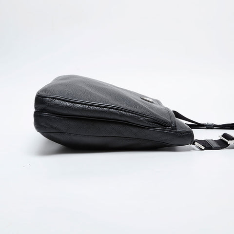 PRADA leather Shoulder Bag black WS21346