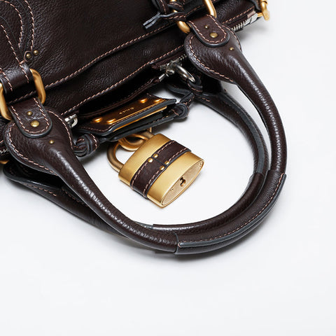 Chloe Leather Paddington Shoulder Bag Brown WS21350