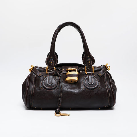 Chloe Leather Paddington Shoulder Bag Brown WS21350