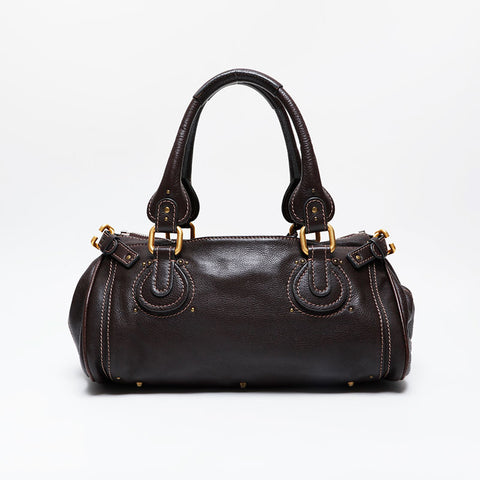 Chloe Leather Paddington Shoulder Bag Brown WS21350