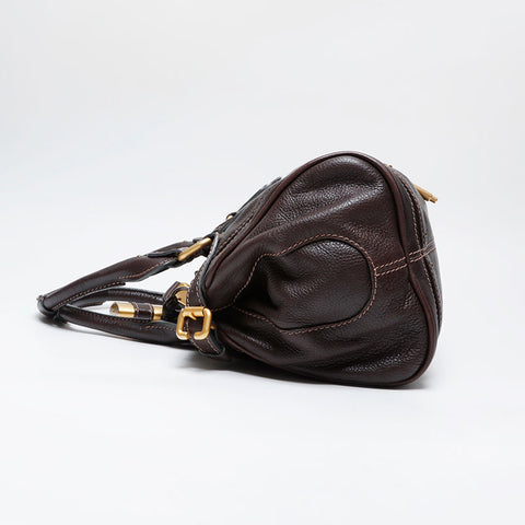 Chloe Leather Paddington Shoulder Bag Brown WS21350