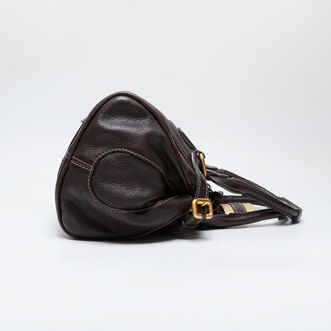 Chloe Leather Paddington Shoulder Bag Brown WS21350