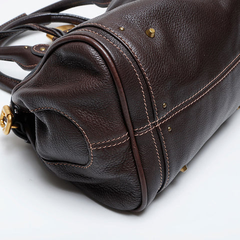 Chloe Leather Paddington Shoulder Bag Brown WS21350