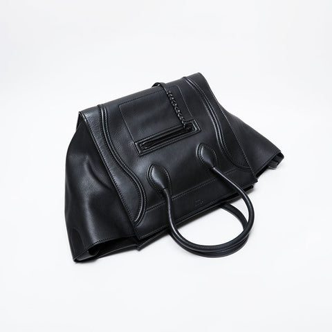 CELINE Luggage Phantom Leather Handbag black WS21351