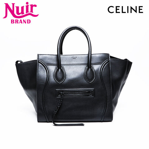 CELINE Luggage Phantom Leather Handbag black WS21351