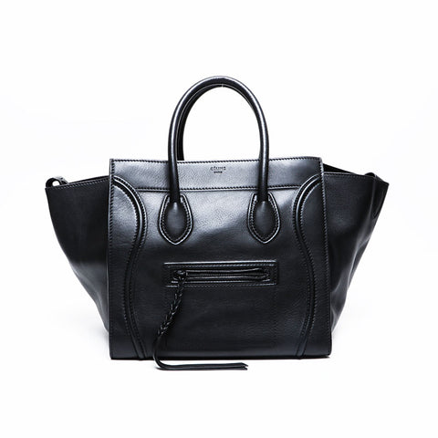 CELINE Luggage Phantom Leather Handbag black WS21351