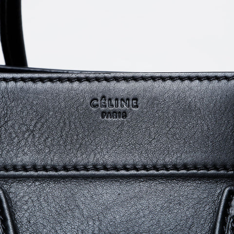 CELINE Luggage Phantom Leather Handbag black WS21351