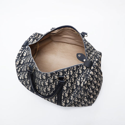 Christian Dior Trotter Oblique Canvas Boston bag Navy WS21352