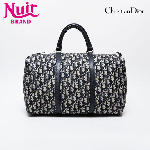 Christian Dior Trotter Oblique Canvas Boston bag Navy WS21352