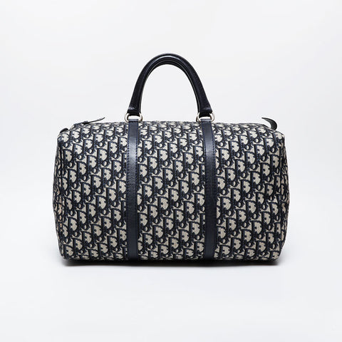 Christian Dior Trotter Oblique Canvas Boston bag Navy WS21352