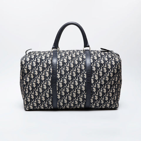 Christian Dior Trotter Oblique Canvas Boston bag Navy WS21352