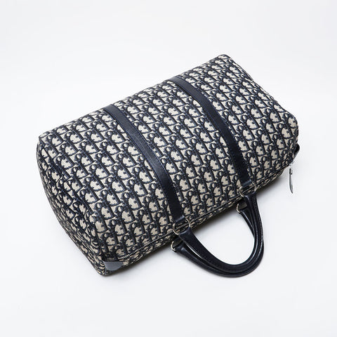Christian Dior Trotter Oblique Canvas Boston bag Navy WS21352