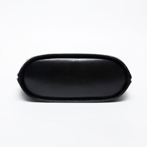 CELINE Gancini Double Flap Leather Top Handle Bag Handbag black WS21353