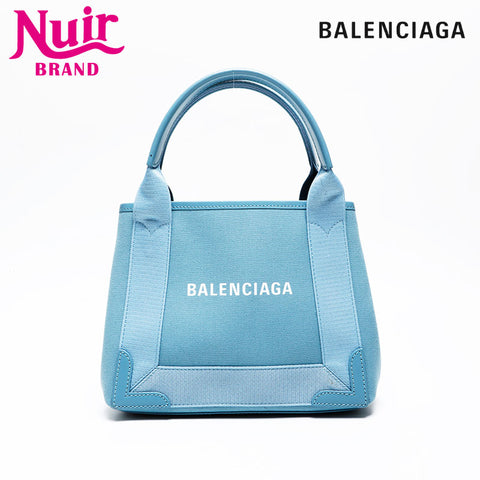 BALENCIAGA Hippo canvas logo pouch included Handbag blue WS21356