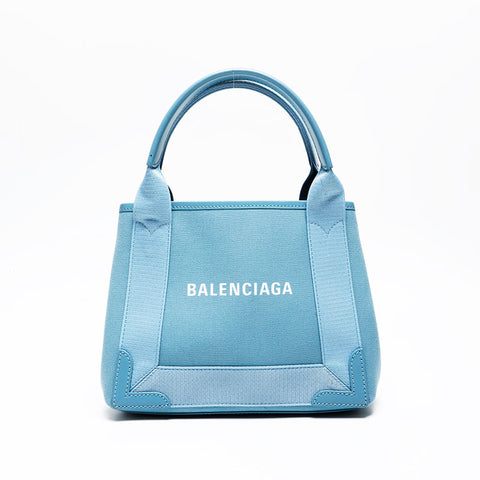 BALENCIAGA Hippo canvas logo pouch included Handbag blue WS21356