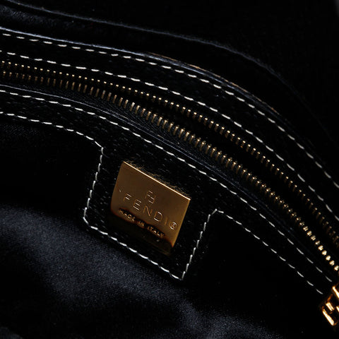 FENDI Leather mamma bucket Shoulder Bag black WS21359