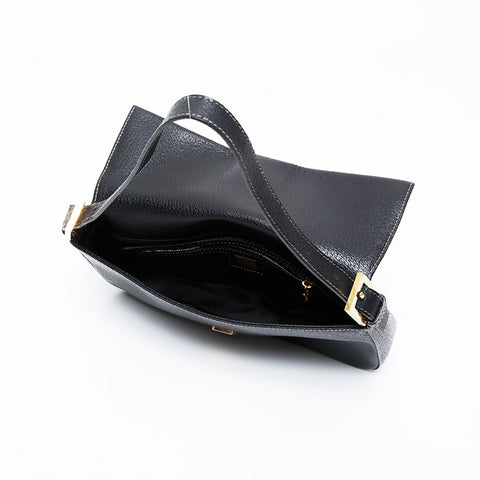 FENDI Leather mamma bucket Shoulder Bag black WS21359