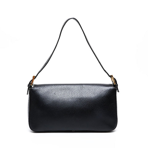 FENDI Leather mamma bucket Shoulder Bag black WS21359