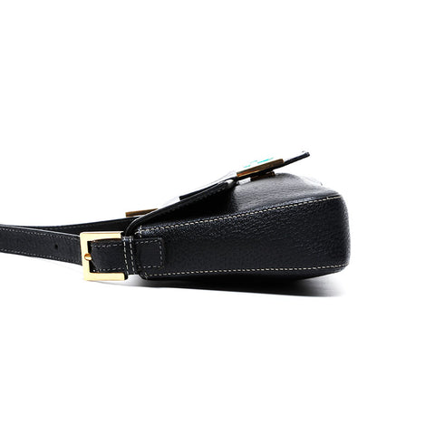 FENDI Leather mamma bucket Shoulder Bag black WS21359