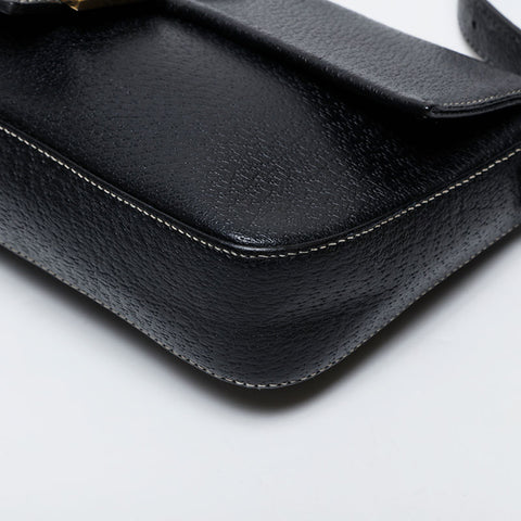 FENDI Leather mamma bucket Shoulder Bag black WS21359