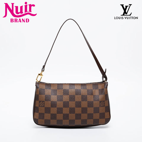 LOUIS VUITTON Damier Pochette (2004) Handbag Brown WS21362