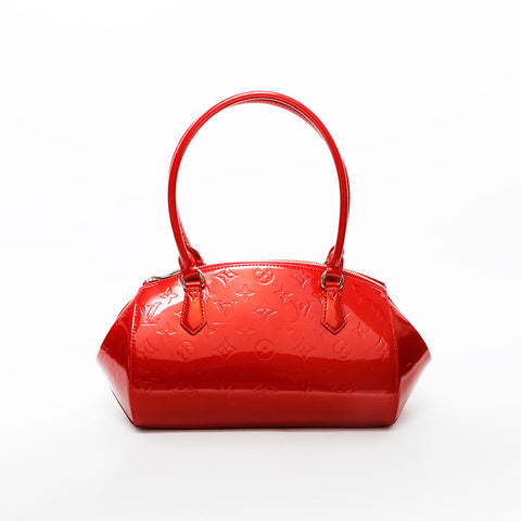 LOUIS VUITTON 2010 Monogram Vernis Sherwood PM Shoulder Bag Red WS21363