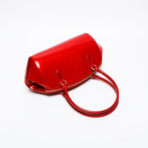 LOUIS VUITTON 2010 Monogram Vernis Sherwood PM Shoulder Bag Red WS21363