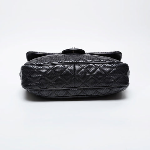 CHANEL 15th series 2011 Punching Matelasse Flap Chain Shoulder Bag black WS21364