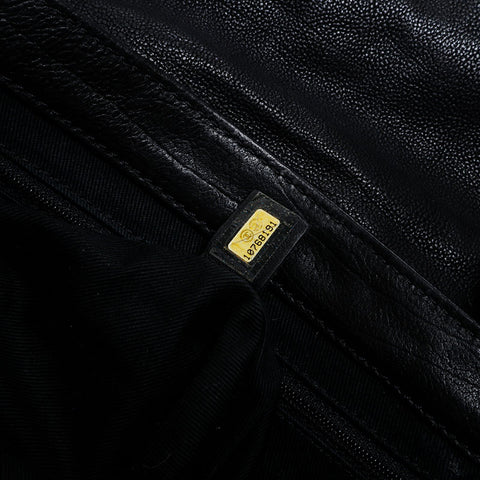 CHANEL 10 series 2005-2006 COCO Mark Caviar Shoulder Bag black WS21365