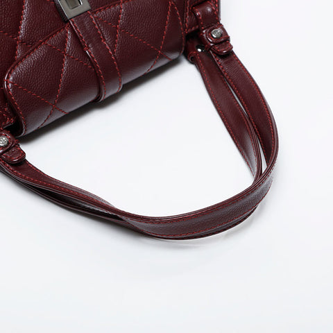 CHANEL 10 series 2005-2006 Caviar 2.55 Shoulder Bag Red WS21366