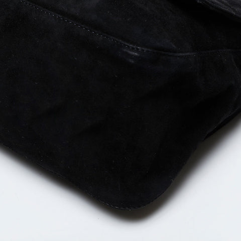 FENDI Suede Mamma Bucket Shoulder Bag black WS21367
