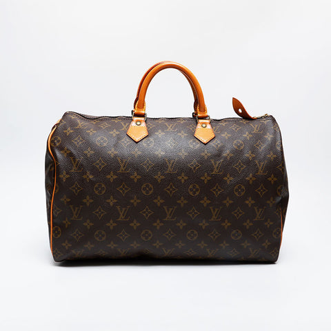 LOUIS VUITTON 1991 Monogram Speedy 40 Handbag Brown WS21372
