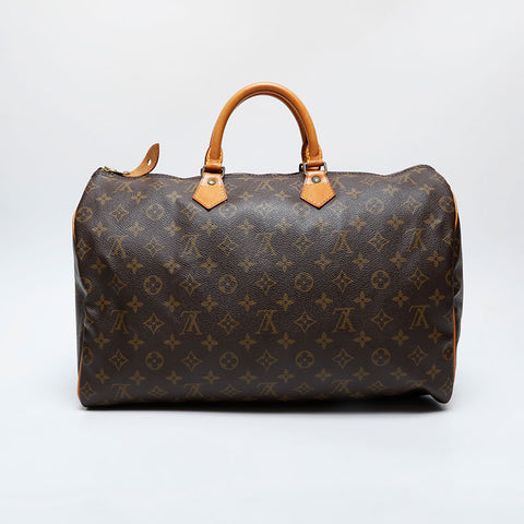 LOUIS VUITTON 1991 Monogram Speedy 40 Handbag Brown WS21372