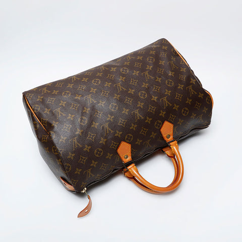 LOUIS VUITTON 1991 Monogram Speedy 40 Handbag Brown WS21372