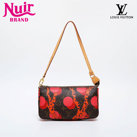 LOUIS VUITTON 2015 Monogram La Mage Coral Pochette Accessoires Shoulder Bag Brown WS21374
