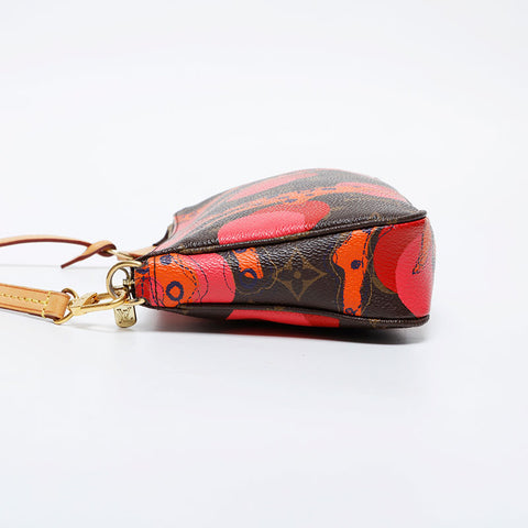 LOUIS VUITTON 2015 Monogram La Mage Coral Pochette Accessoires Shoulder Bag Brown WS21374