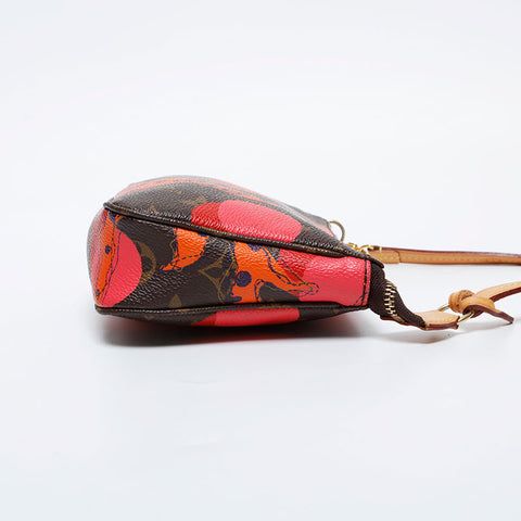 LOUIS VUITTON 2015 Monogram La Mage Coral Pochette Accessoires Shoulder Bag Brown WS21374