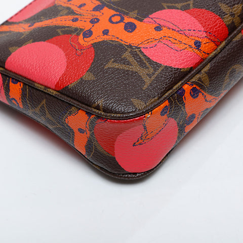 LOUIS VUITTON 2015 Monogram La Mage Coral Pochette Accessoires Shoulder Bag Brown WS21374
