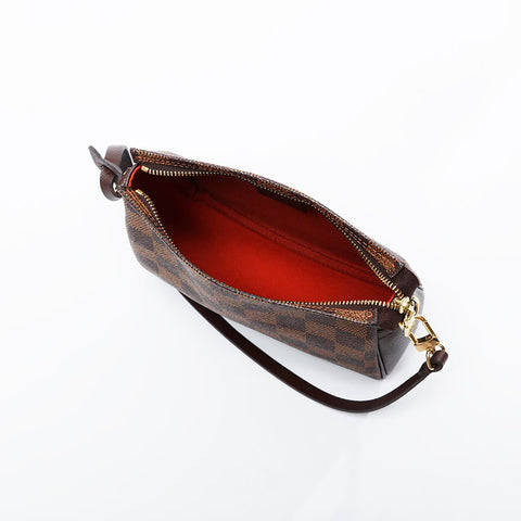 LOUIS VUITTON 2003 Damier Truth Makeup Handbag Brown WS21375