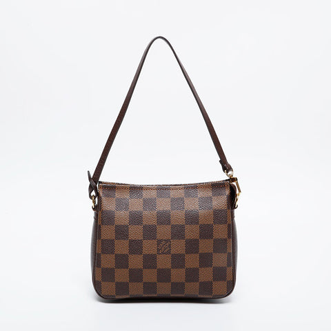 LOUIS VUITTON 2003 Damier Truth Makeup Handbag Brown WS21375