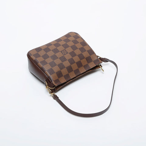 LOUIS VUITTON 2003 Damier Truth Makeup Handbag Brown WS21375