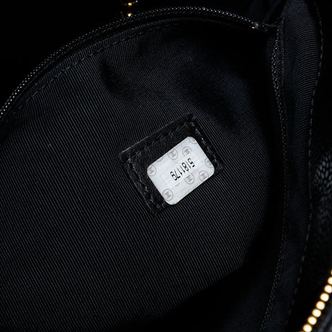 CHANEL No. 5 1997-1999 Caviar Tote with Logo Handbag black WS21379