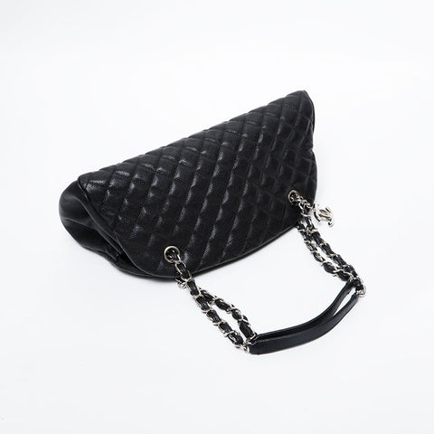 CHANEL 15th series 2011 Mademoiselle Bowling Bag Caviar Shoulder Bag black WS21383