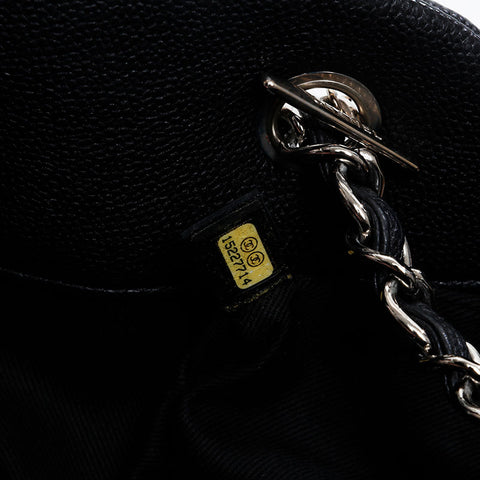 CHANEL 15th series 2011 Mademoiselle Bowling Bag Caviar Shoulder Bag black WS21383