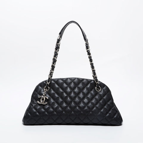 CHANEL 15th series 2011 Mademoiselle Bowling Bag Caviar Shoulder Bag black WS21383