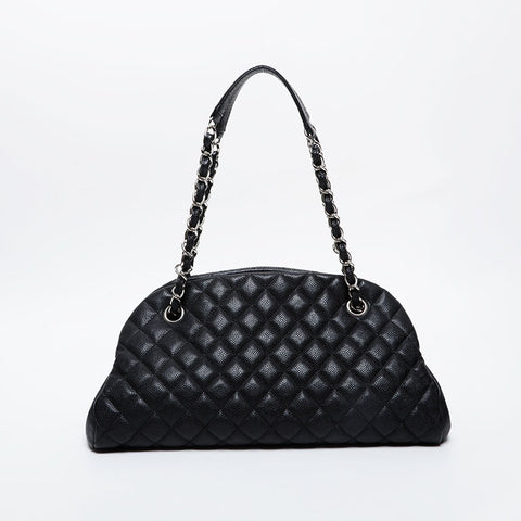 CHANEL 15th series 2011 Mademoiselle Bowling Bag Caviar Shoulder Bag black WS21383