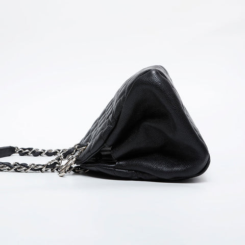 CHANEL 15th series 2011 Mademoiselle Bowling Bag Caviar Shoulder Bag black WS21383