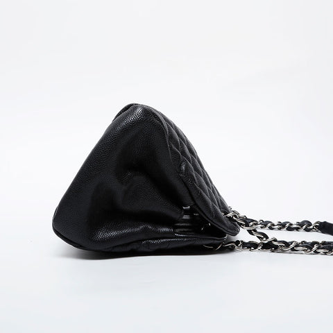 CHANEL 15th series 2011 Mademoiselle Bowling Bag Caviar Shoulder Bag black WS21383