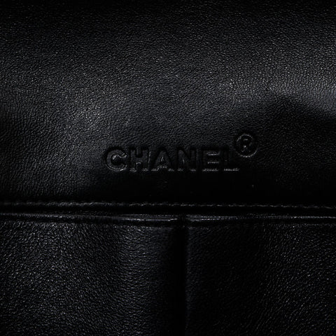 CHANEL No. 7 2002-2003 Lambskin Chocolate Bar Shoulder Bag black WS21385