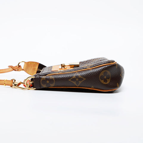 LOUIS VUITTON 2006 Monogram Perfo Pochette Accessoires Shoulder Bag Brown WS21389